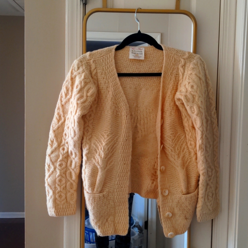 Women's knit yellow cardigan size s